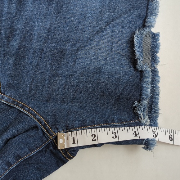 Seven 7 Weekend Short Frayed Hem Jean Shorts 6 Blue - Picture 16 of 16